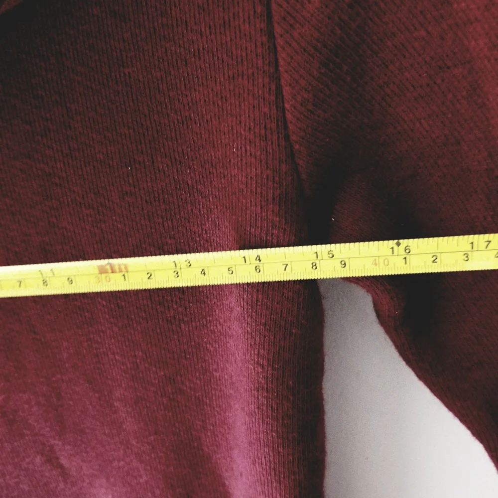 J.Crew Burgundy Kangaroo Pocket Cowlneck Pullover Top XXS-S